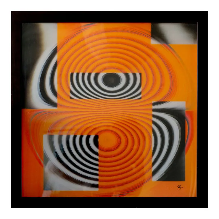 Orange Black and White