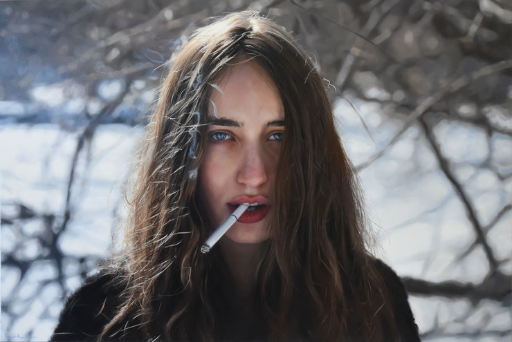 Yigal Ozeri Untitled; Lizzy, 2020 Oil on canvas 91.4 x 137.2 cm 36 x 54 in