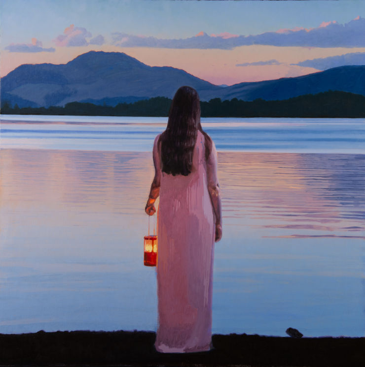 Loch Lomond, Dusk, 2024 Oil on canvas 91.5 x 91.5 cm 36 x 36 in