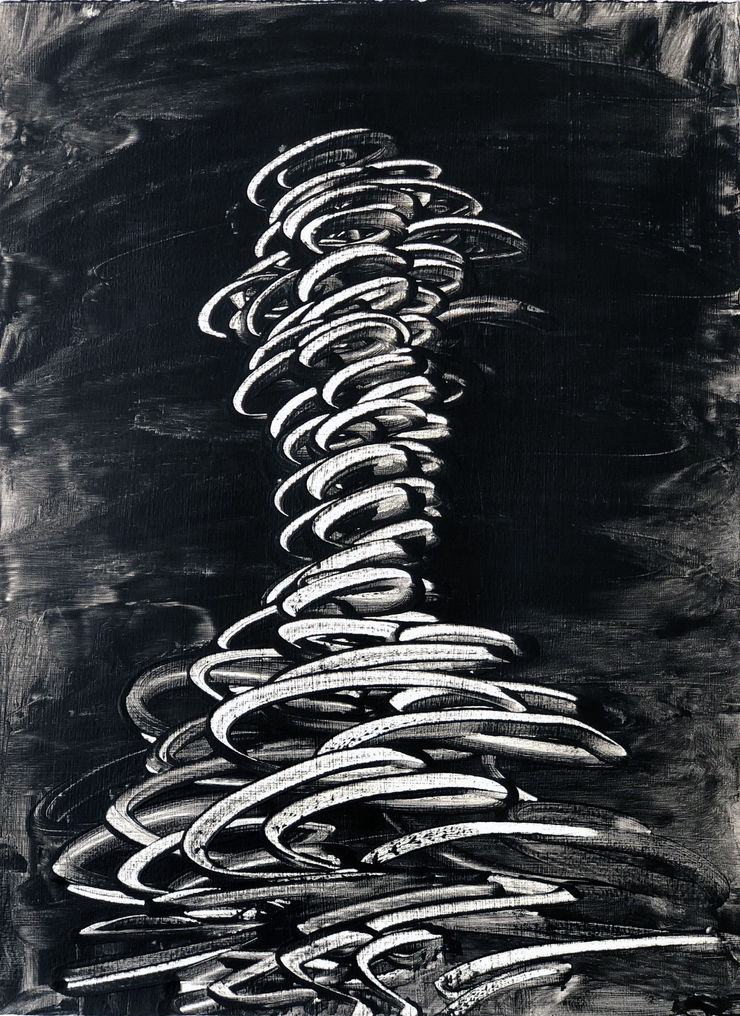 Energy Series No. 2, 2019 Acrylic on archival arches paper 38 x 28 cm 15 x 11.1 in