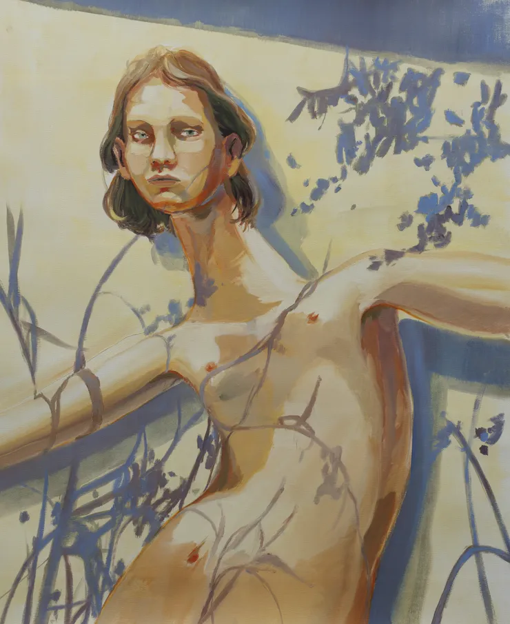 Luca Sára Rózsa, Mirror Portrait of Tree and Human, 2025