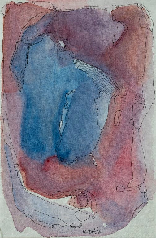 Deveshi Goswami Untitled, 2016 Pen and Watercolor on Paper 8.75" x 5.5"