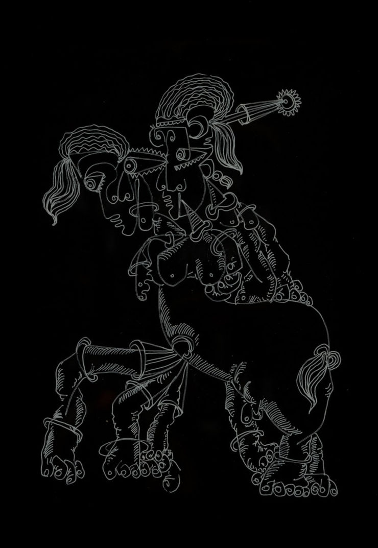 Nandan Purkayastha Untitled (Monochromes), 2023 Pen on Paper 8 x 5 1/2 in. 20.3 x 14 cm