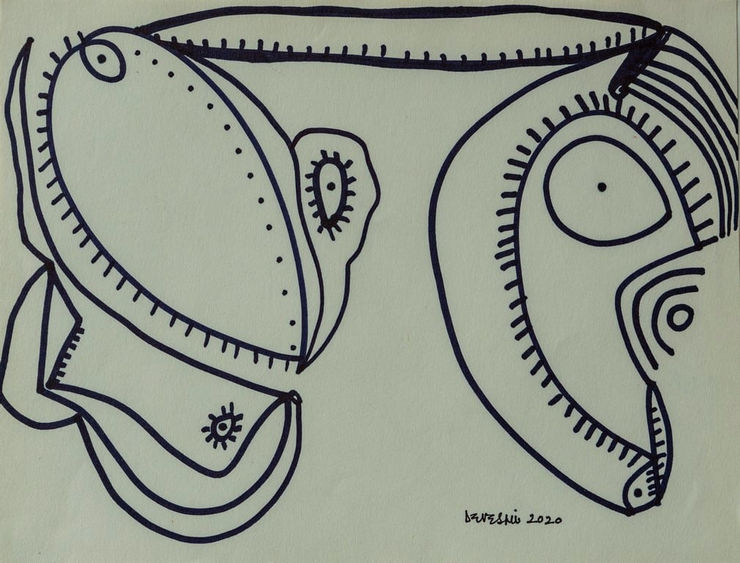 Deveshi Goswami Untitled, 2020 Pen on Paper 8.5" x 11"