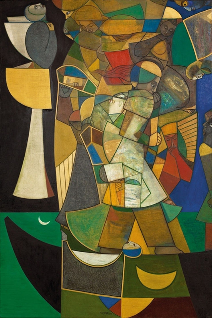 Neeraj Goswami Mystical Night, 2013 Oil on Canvas 72" x 48"
