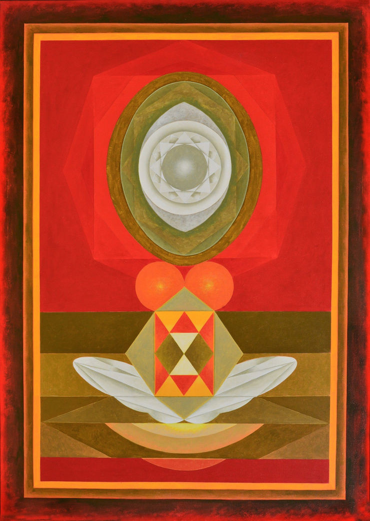 GR Santosh Untitled, 1987 Acrylic on Canvas 70" x 50"