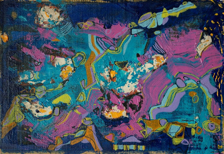 Deveshi Goswami Enchanted Reverie, 2019 Mixed Media on Board 11" X 16"