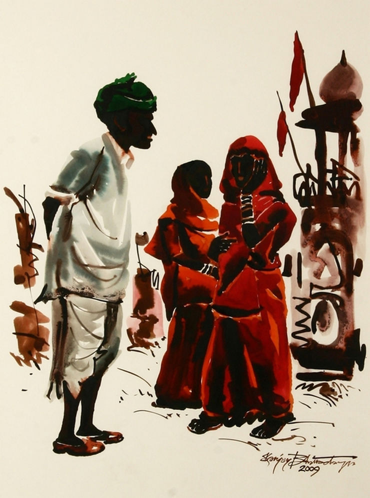 Sanjay Bhattacharya Untitled, 2009 Watercolour on Board 30.7" x 23"