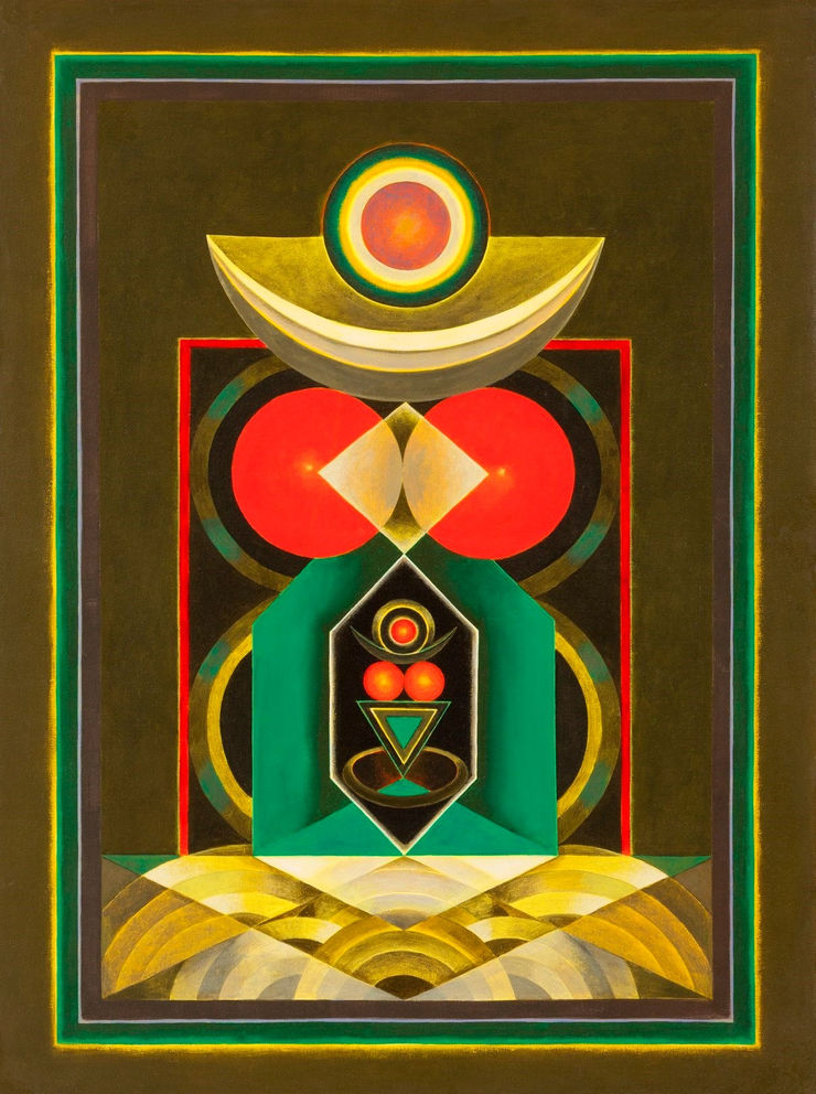 GR Santosh Untitled, 1992 Acrylic on Canvas 55" x 40"