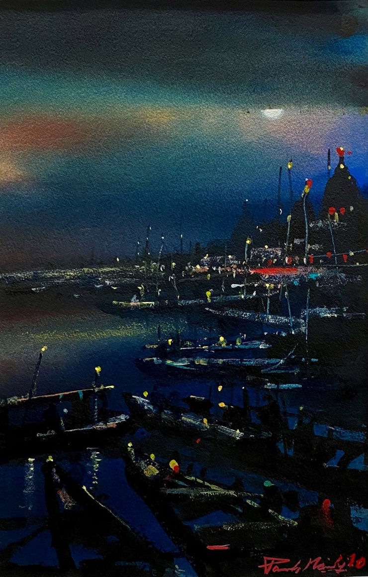 Paresh Maity The Spectrum of serenity, 2010 Water colour on paper 20" x 12'' 50.8cm x 30.4cm