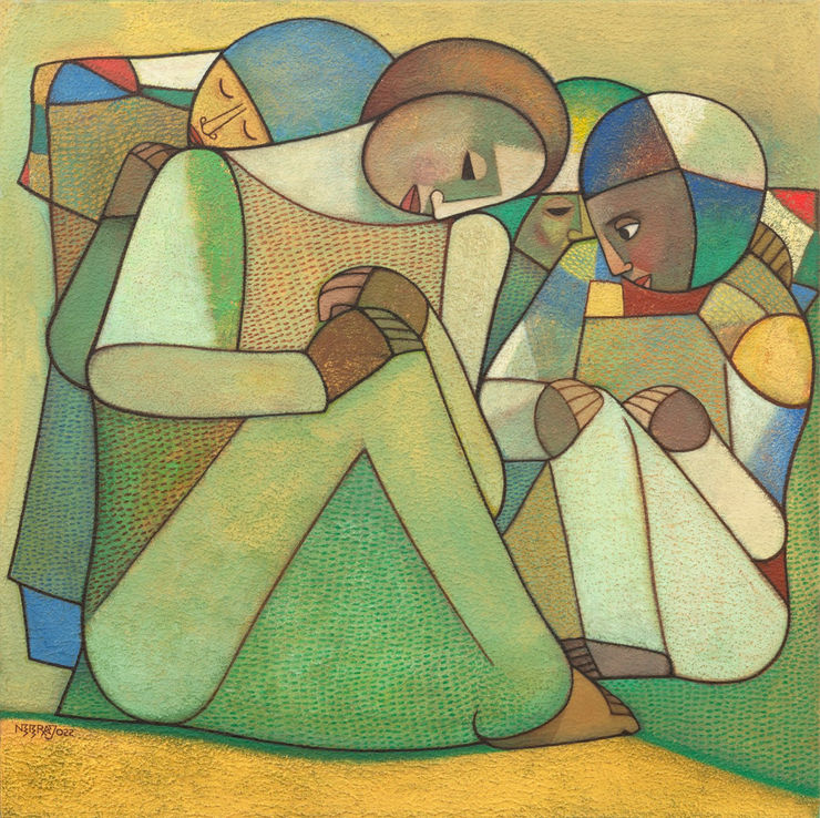 Neeraj Goswami Mother, 2022 Oil on canvas 24" x 24" 61cm x 61cm