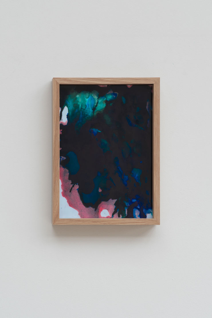 Sophie Hing Yee Cheung CMYK Painting: Embodies Abalone Shell, 2024 Inkjet printer ink on paper 21 x 14.8 cm 22.5 x 16.3 cm framed