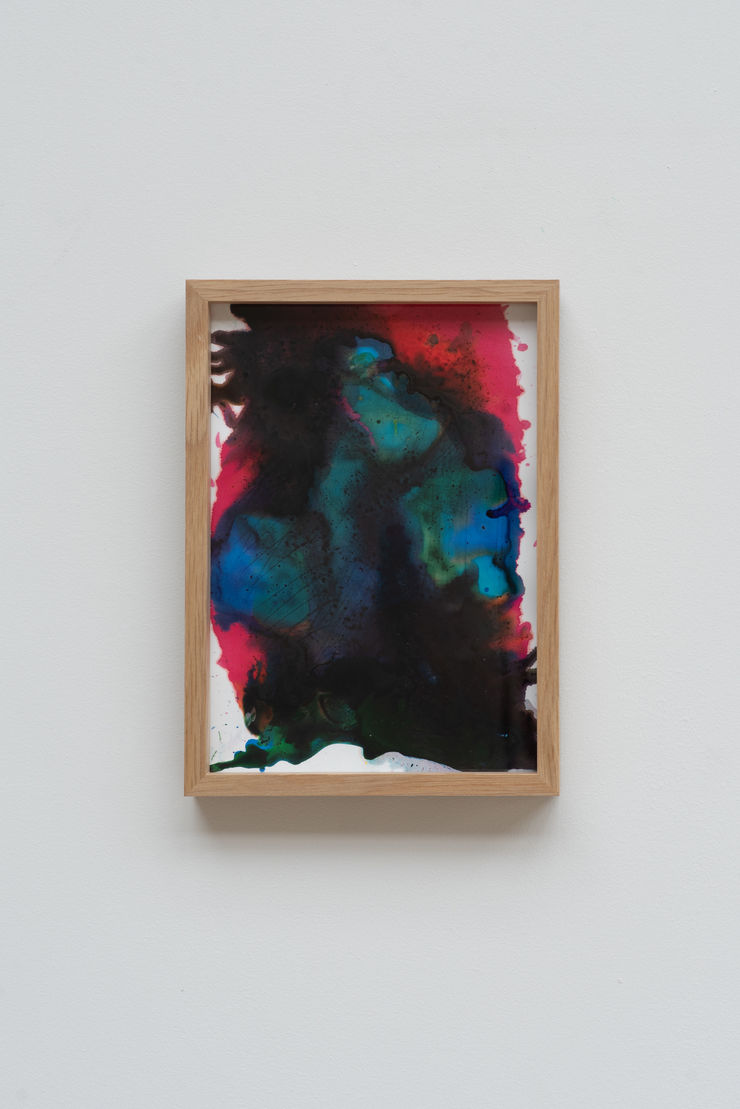 Sophie Hing Yee Cheung CMYK Painting: Embodies Crystal, 2024 Inkjet printer ink on paper 21 x 14.8 cm 22.5 x 16.3 cm framed