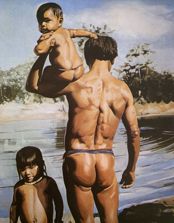 Sepp Baendereck, Índio Suya com Filhos, 1976