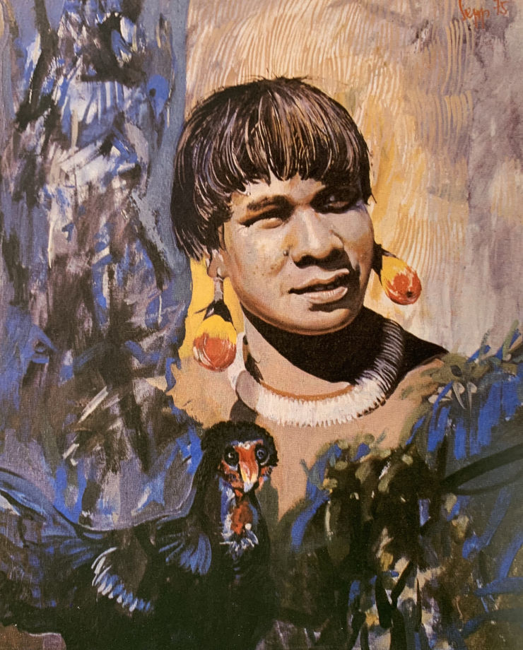 Sepp Baendereck, Adolescente Índio com Ave, 1975