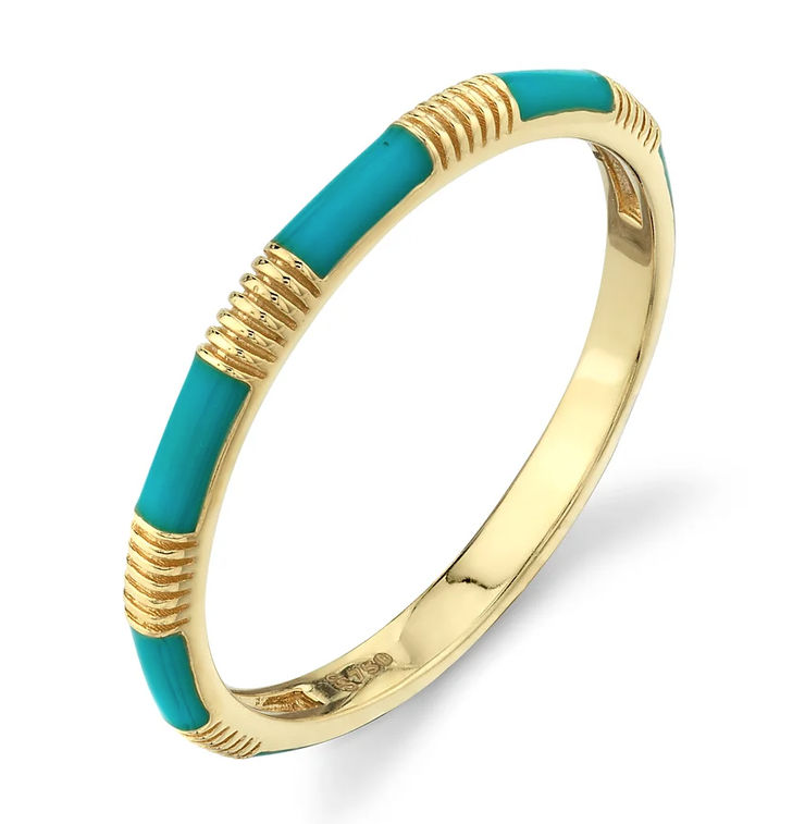 Turquoise Enamel Ring