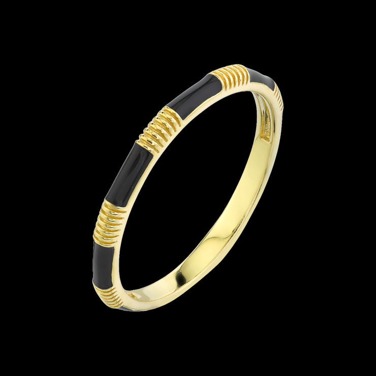 Black Enamel Ring