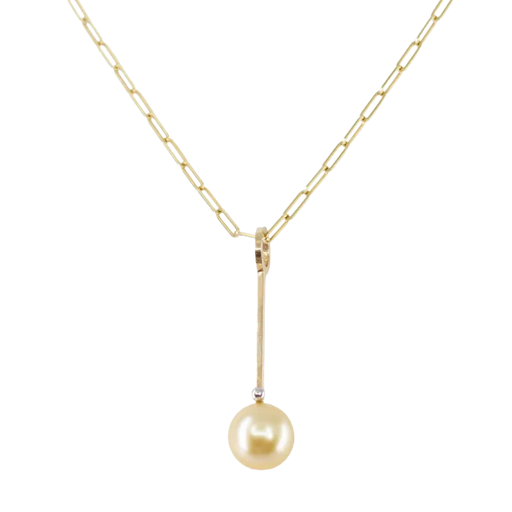 Medium Golden South Sea Pearl Charm