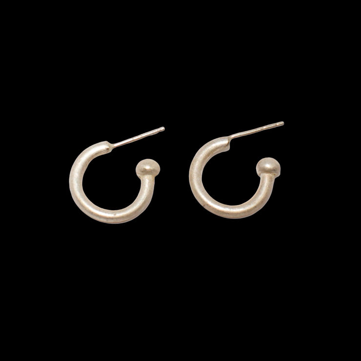 Sterling Silver Hoop Earrings by Fringe Gallery studio jeweler Marki Knopp