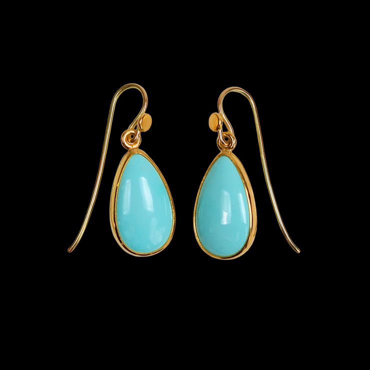Nanci Modica, Teardrop Turquoise Earrings