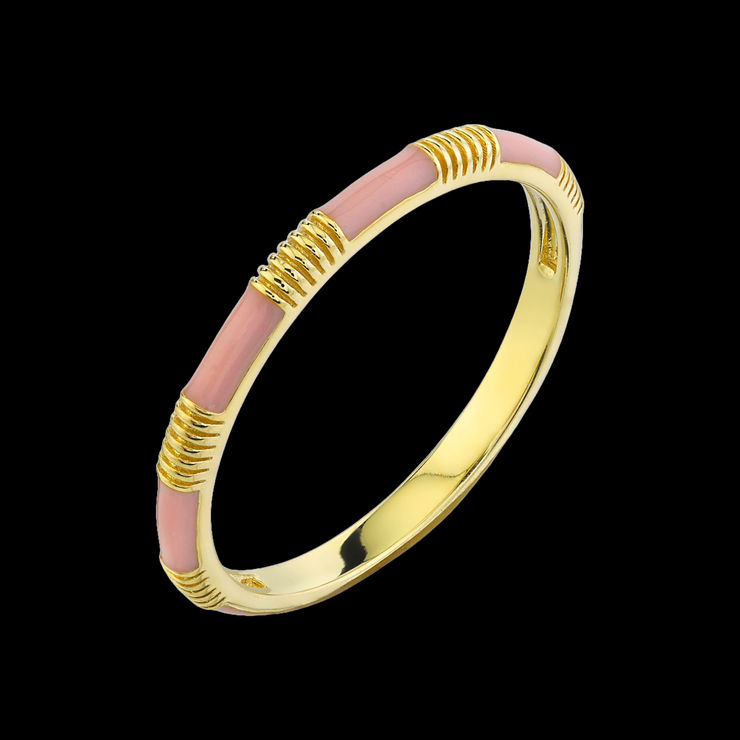 Pink Enamel Ring