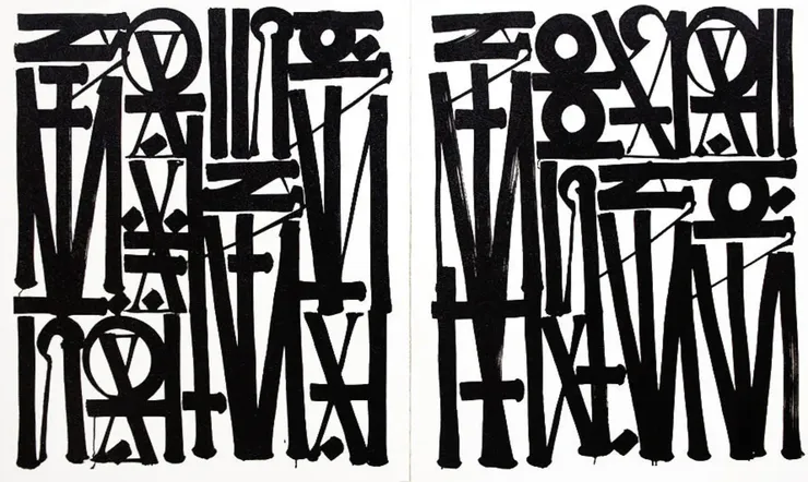 Retna, Say My Name So You Can See Me (diptych), 2017