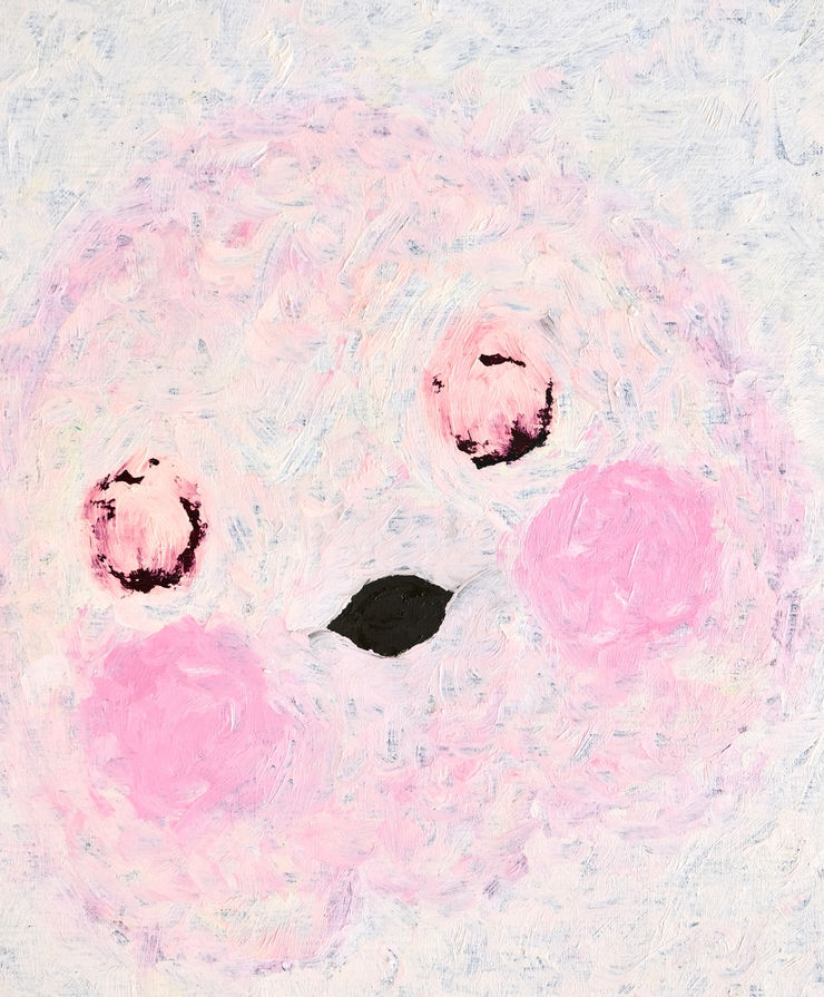 Adam Handler Watcher Ghost, 2024 Oil sick on linen 18 x 15 in 45.7 x 38.1 cm