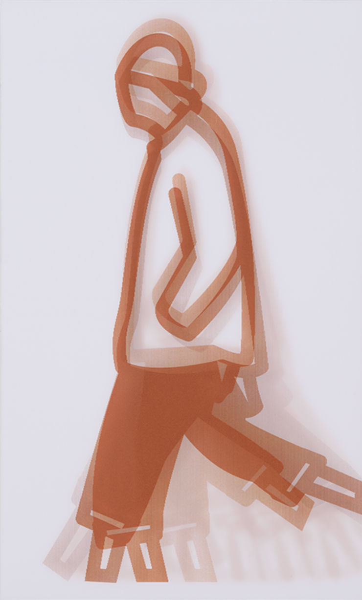 Julian Opie, Old Street Walkers - Turn Ups, 2022