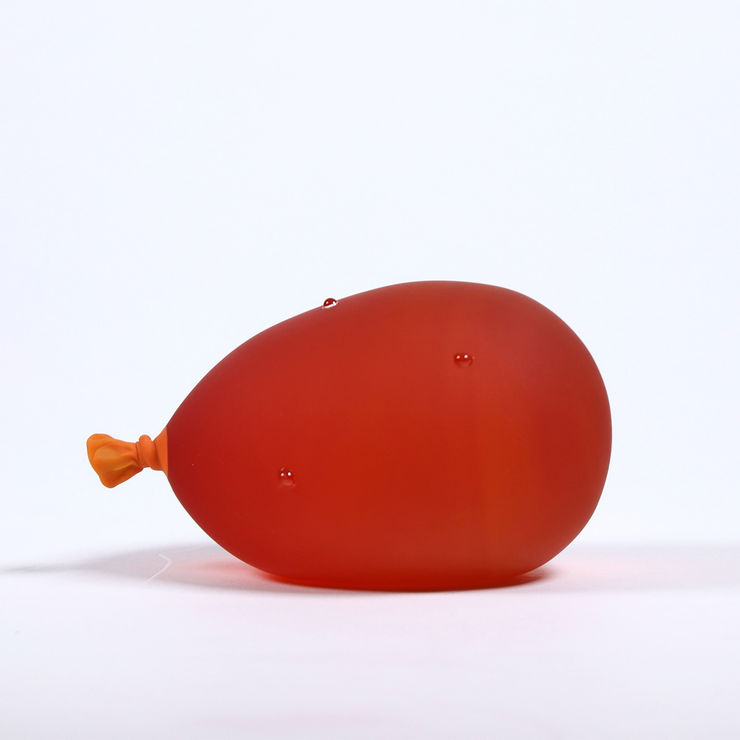 Dylan Martinez, Water Balloon with Droplets (Sunset Orange), 2025