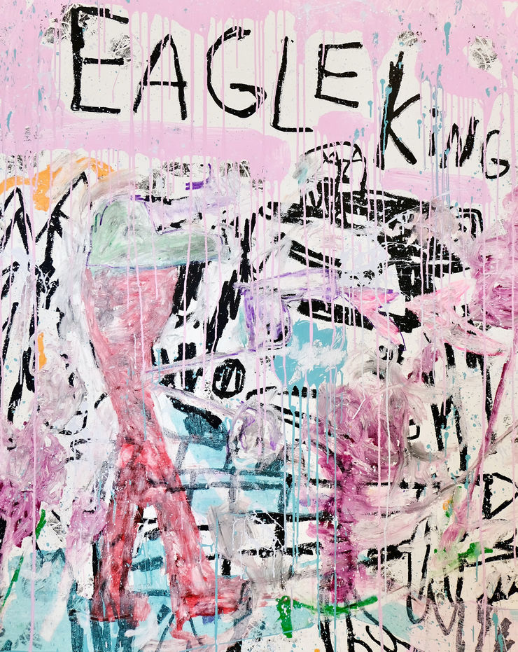 Adam Handler Eagle King Twister, 2024 Oil stick and acrylic on canvas 60 x 48 in 152.4 x 121.9 cm