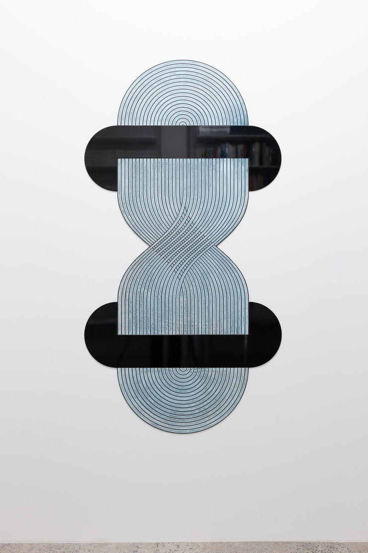 Julia Morison Myriorama: OAEAO:3, 2008 Acrylic, gesso and ink, and lacquer on aluminium polyurethane laminate 170 x 90 cm