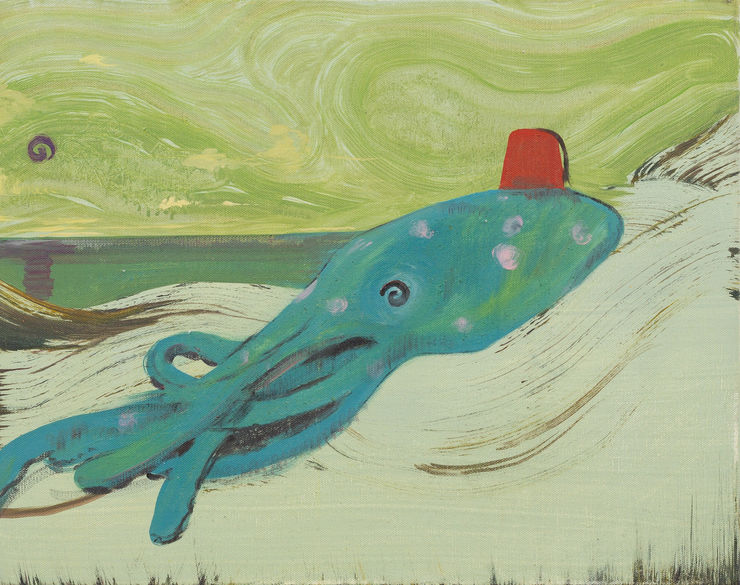 Henry Curchod Everything's Overcast is Inseparable, 2019 Oil, gouache and acrylic on canvas 40.5 x 51 cm