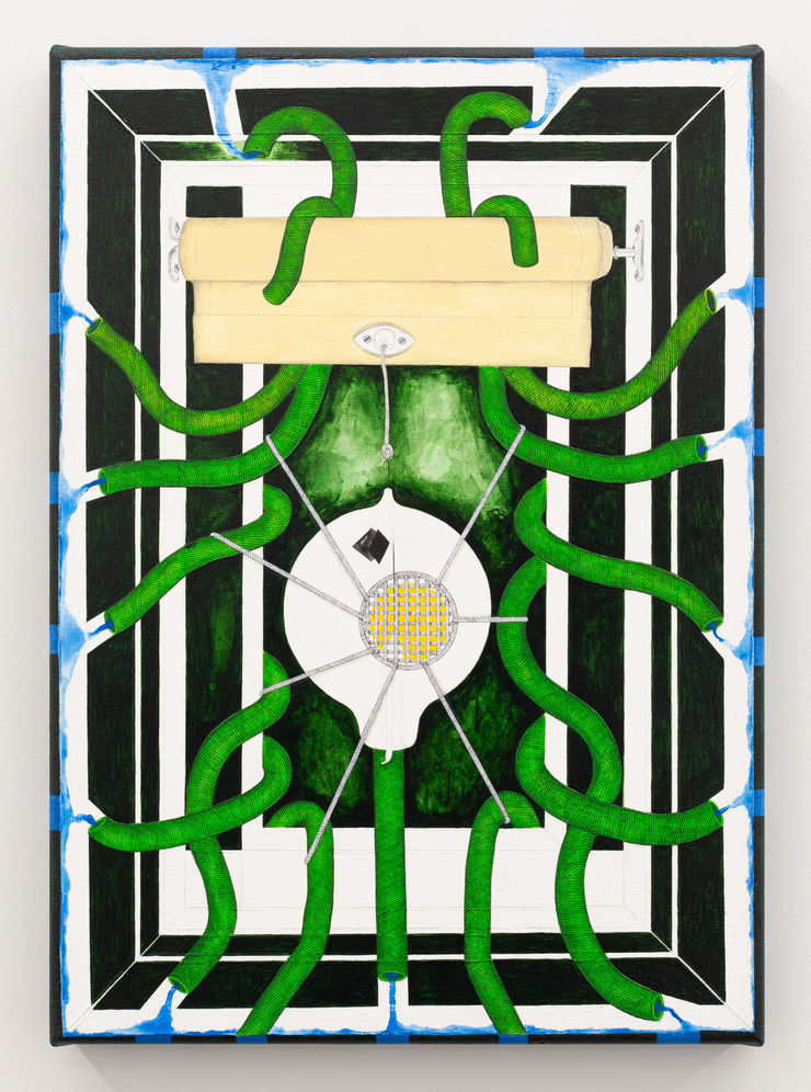 Zina Swanson Trapped Sun with Radiometer, 2023 Acrylic on canvas 35.5 x 25 cm 14 x 9 3/4 in