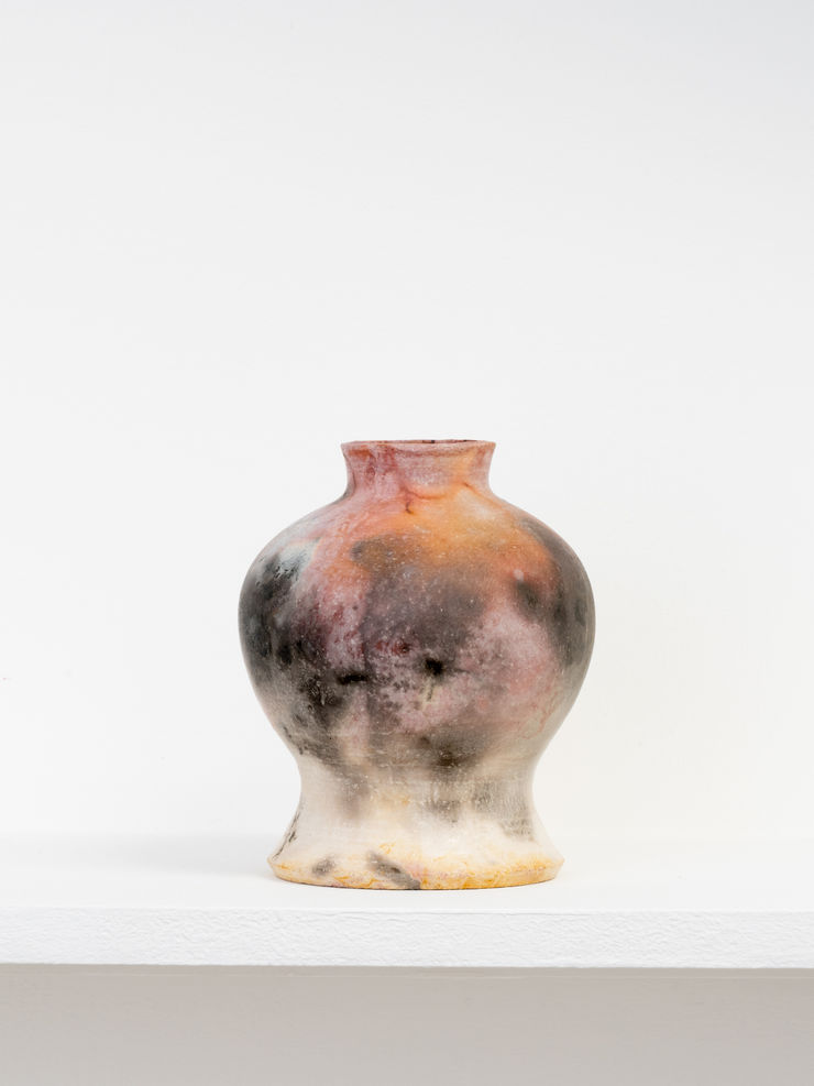 Alison Wing Yin Poon, Saggar Exaggerated Plum Vase 1, 2023