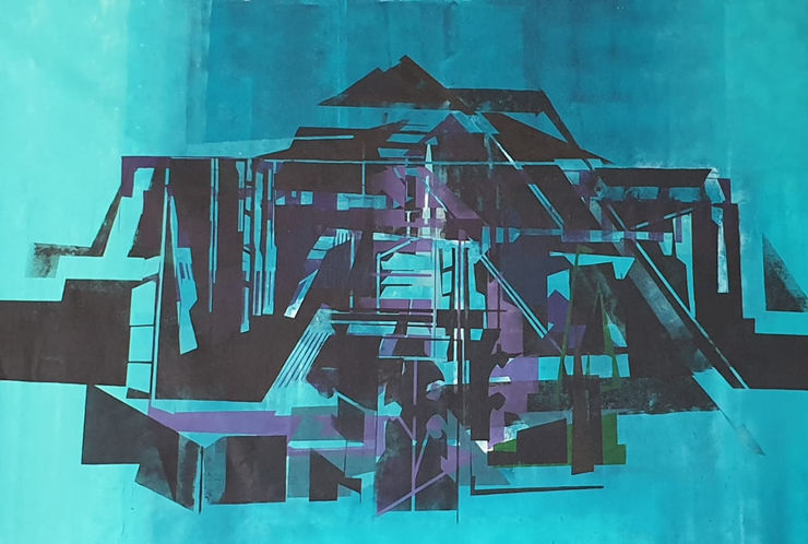 Samit Das, Imagine the fluid empty rooms- But the sun is always there #19, 2021 - 2022