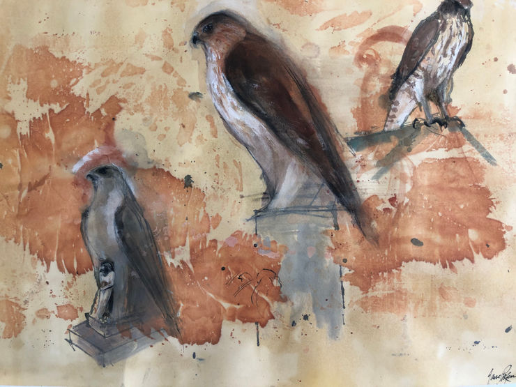 Jane Rosen, Egyptian Bird with Man, 2010