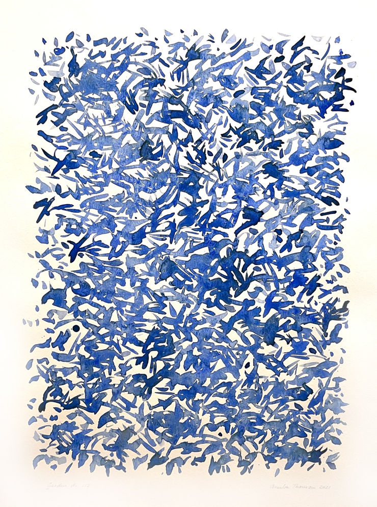 Garden Nr. 119, 2021 Watercolor on paper Painting size 17 x 12 inches Framed size 28 x 23 inches