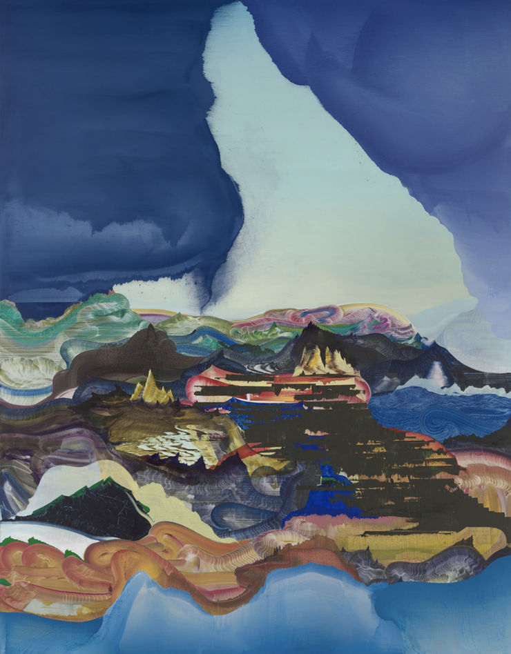 Heavy Shit in Candy-Land, 2019 Oil on linen 90 x 70 inches