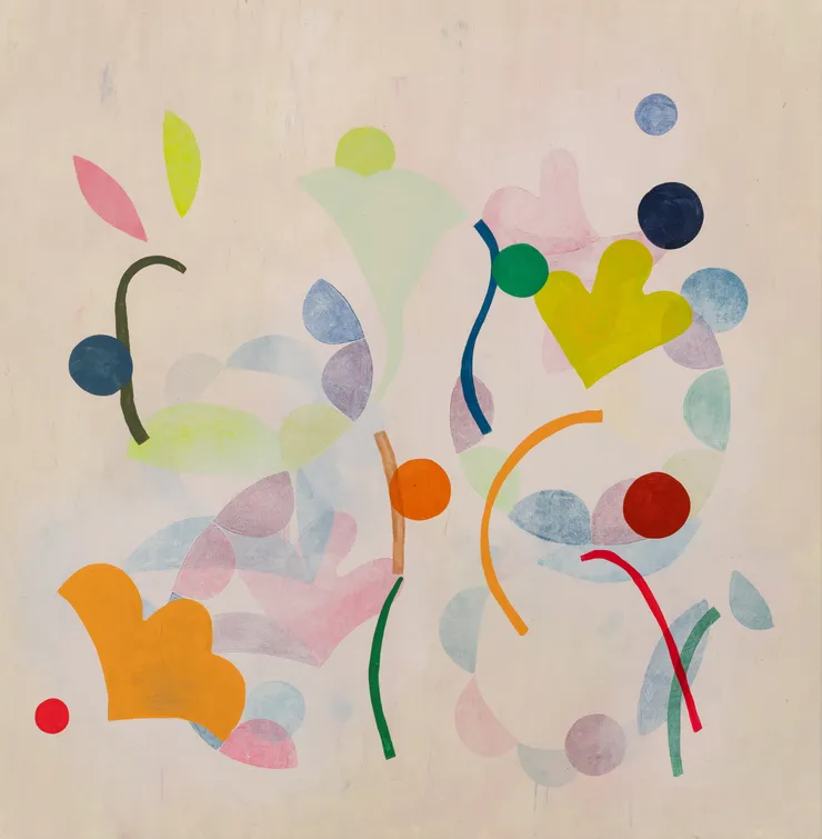 Invention (pink), 2025 Acrylic on canvas 51 x 50 inches