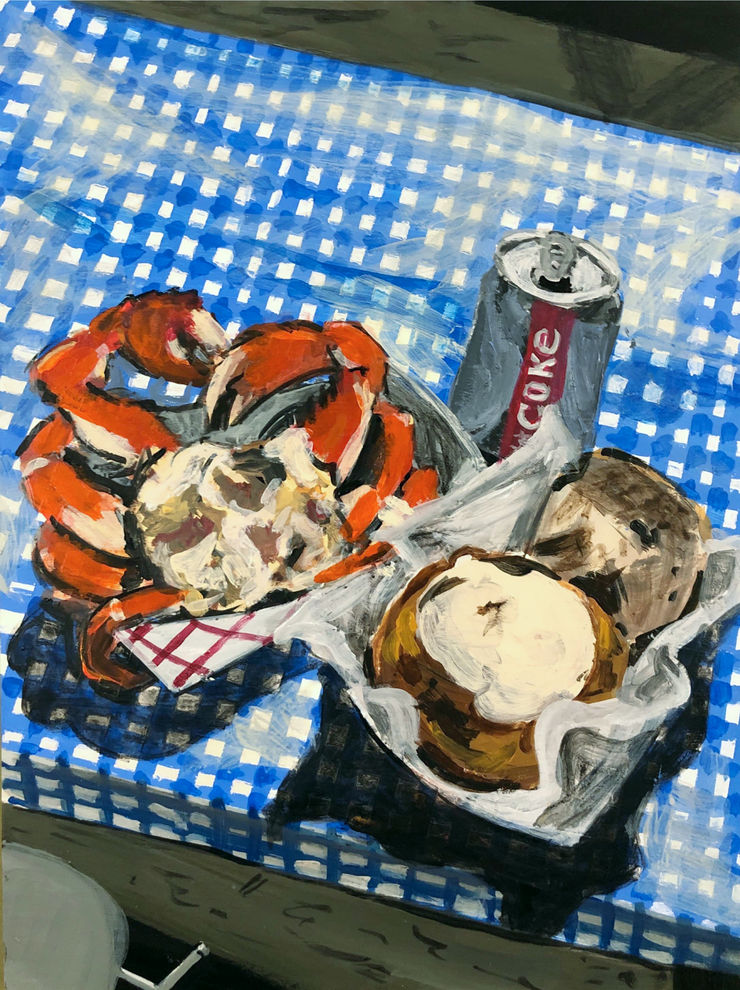 Jake Sheiner, A Crab, Diet Coke and Clam Chowder in a Bread Bowl, 2021