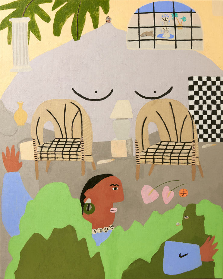 Lilian Martinez, Woman with Two Chairs, 2017