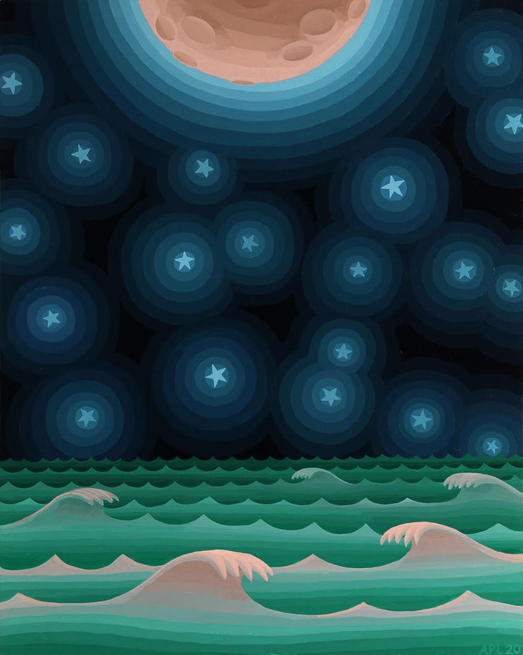 Amy Lincoln, Moon, Stars and Waves, 2020