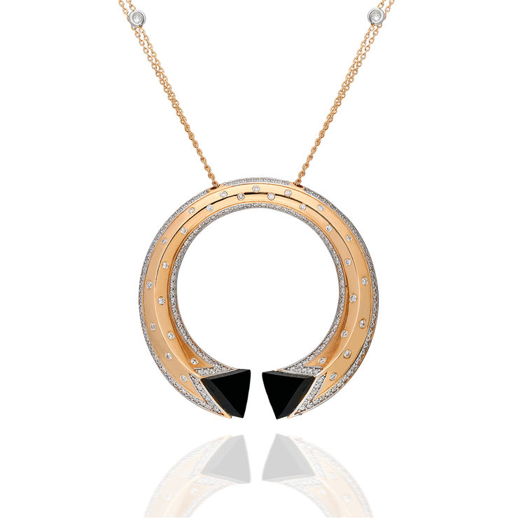Terzihan, Neutra: Balance Medallion w/Black Onyx w/Gigi Chain