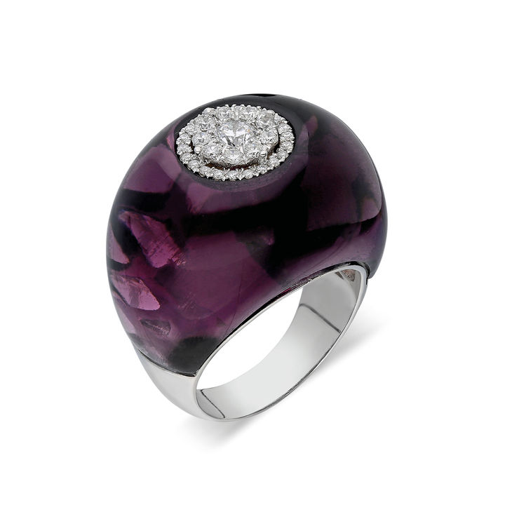 Terzihan, Neutra: Dome ring w/Amethyst