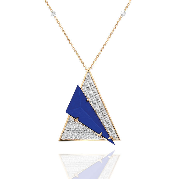 Terzihan, Neutra: Aztec Medallion w/Lapis Lazuli w/Gigi Chain