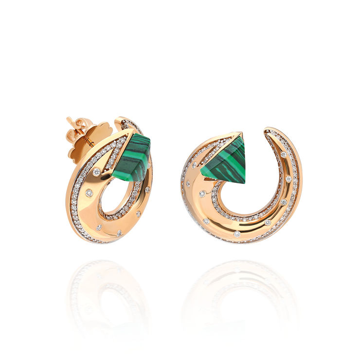 Terzihan, Neutra: Balance Earring w/Malachite