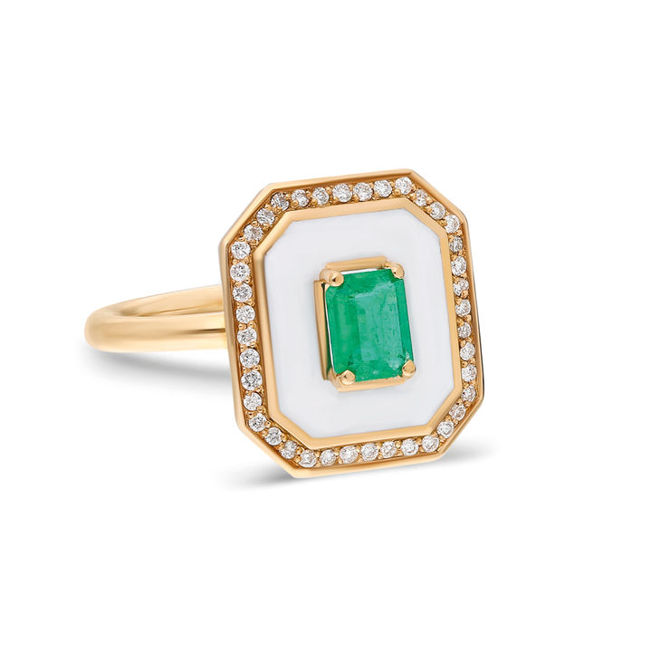 Terzihan, Fizzy: Gemstone Ring with Colombian Emerald