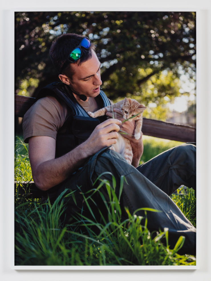 Buck Ellison, Erik with Kitty, Blackwater Training Center, Moyock, North Carolina, 1998, 2019