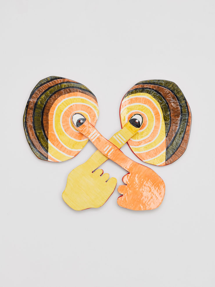 Emma Hart, Fix your face (yellow and orange), 2025