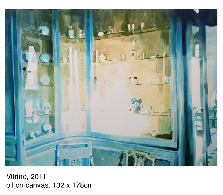 Tim Braden, curved glass vitrine, 2011